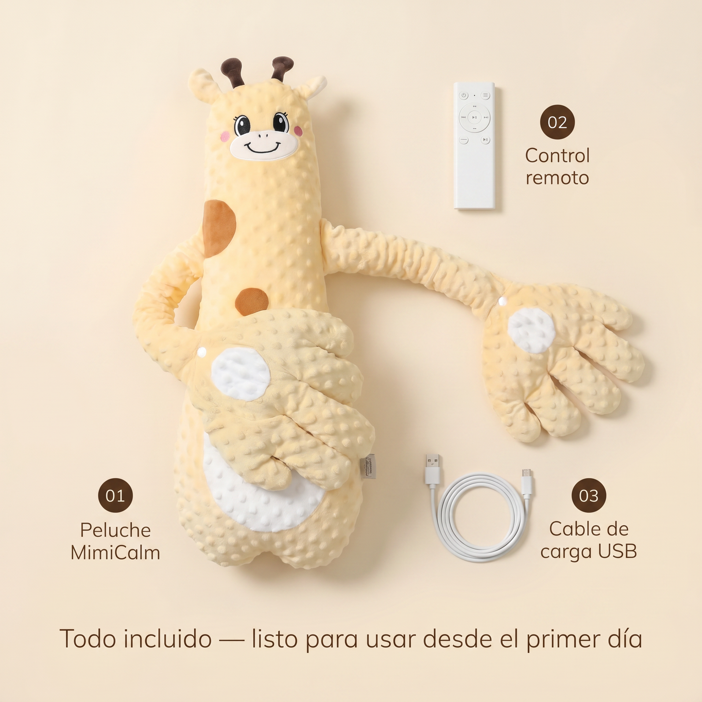 Peluche calmante bebés